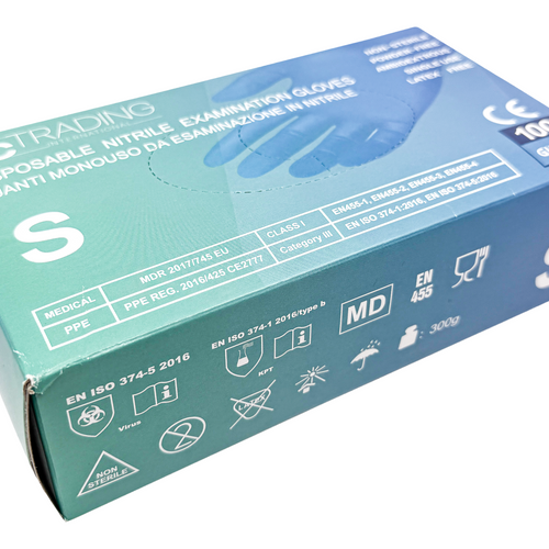 Nitrile onderzoeks- en beschermingshandschoenen - Blauw - Doos van 100