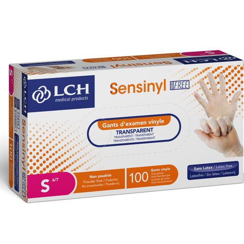 Sensinyl Free poedervrije vinylhandschoenen - Doos van 100
