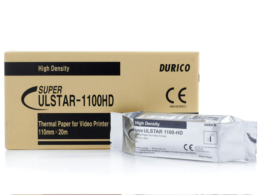 Papier thermique noir et blanc compatible Sony UPP-110HD 110mmx20m-Boite de 5