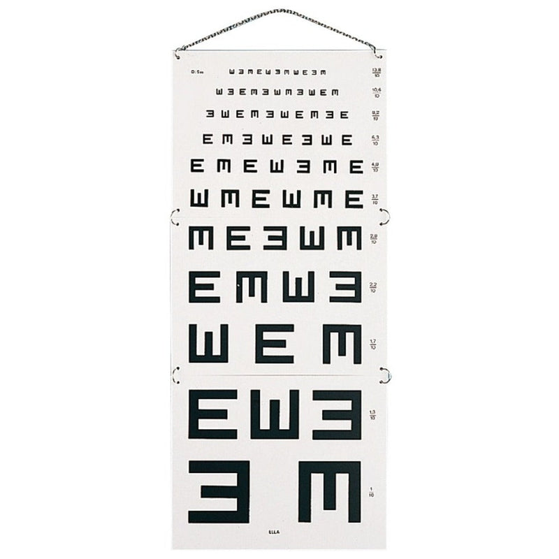 Armaignac optometrische schaal met een aflezing van 5 meter