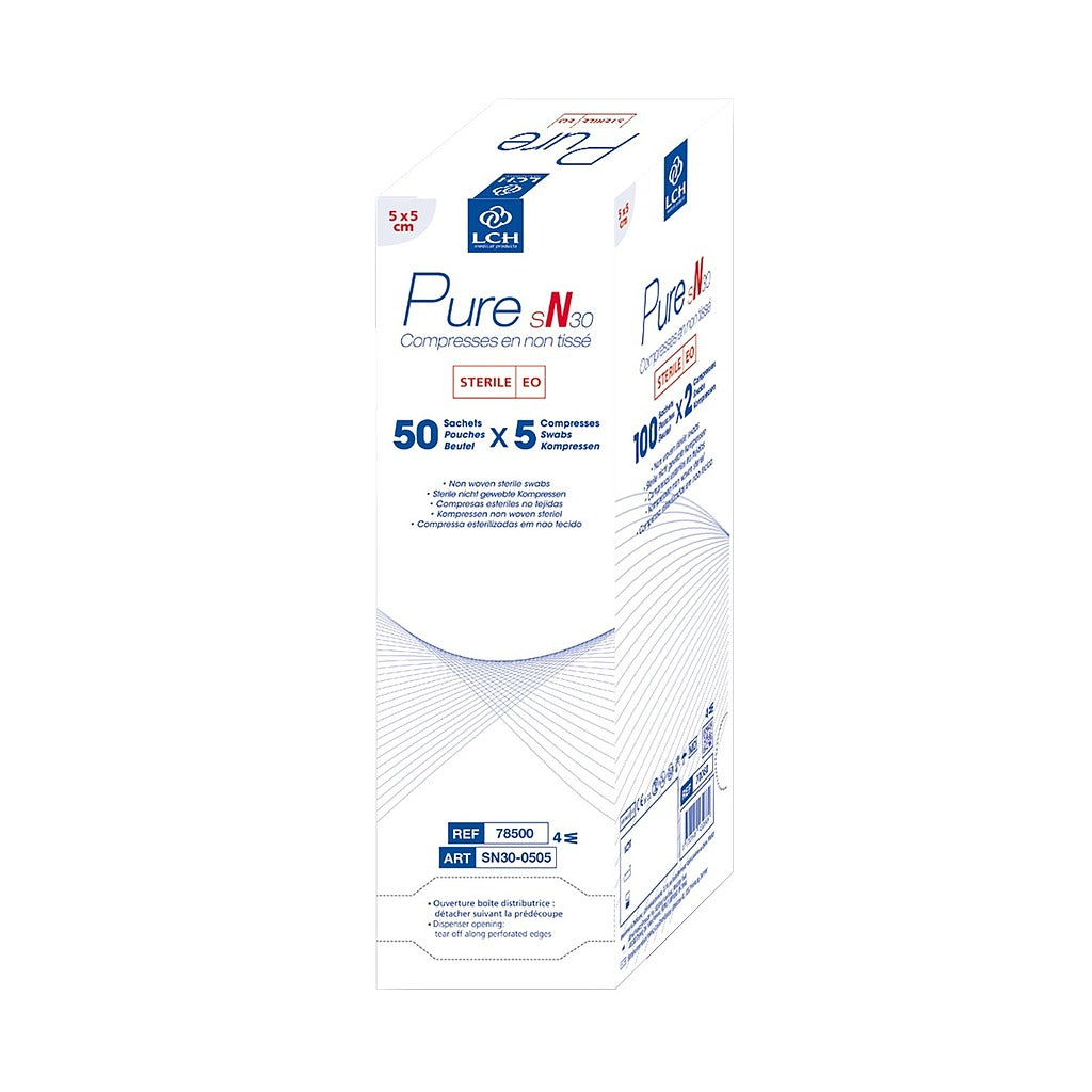 Steriele non-woven kompressen 30g LCH - 5x5cm