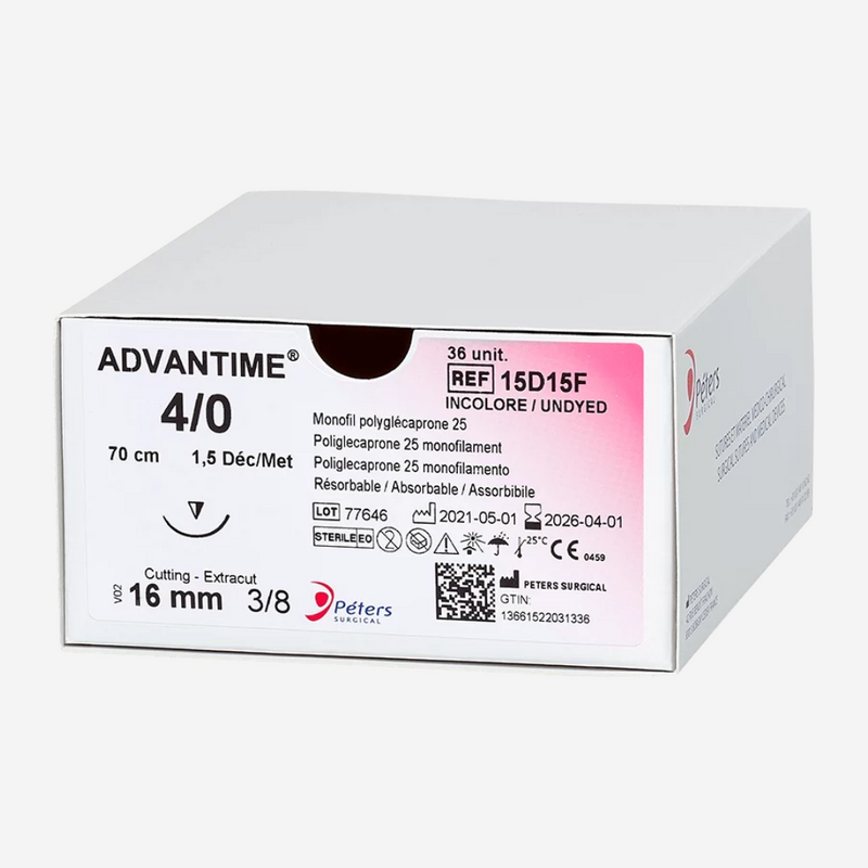 Advantime Peters Chirurgische kleurloze hechtdraden - Doos van 36
