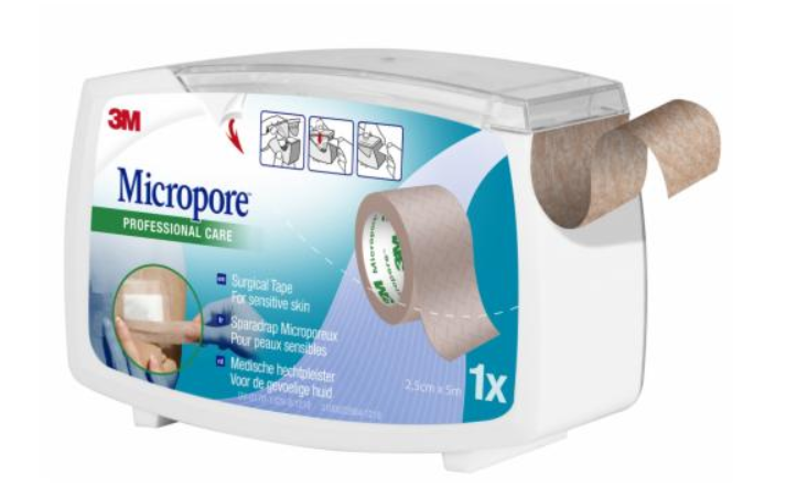 3M Micropore niet-geweven plakband met luchtdichte dispenser