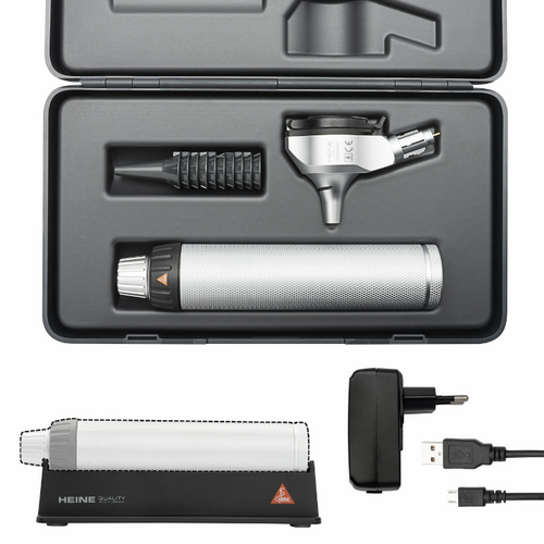 Otoscope HEINE BETA 400 LED Fibre Optique - Poignée à piles