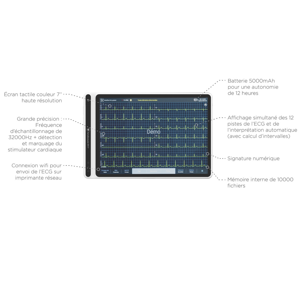 Tablette ECG EVI 7 Cardiomate Spengler + Sac De Boissy offert et 100€ remboursés*