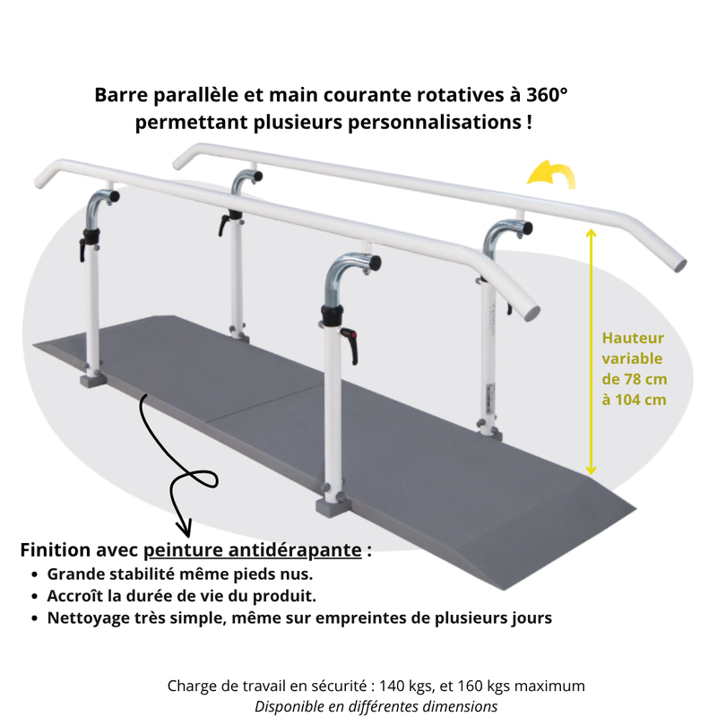 Ferrox Parallel Bars - Met antislipvloer en leuning