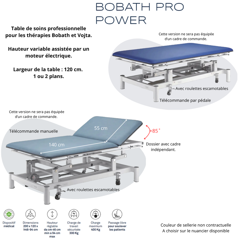 Table Bobath Pro Power 200 cm x 120 cm