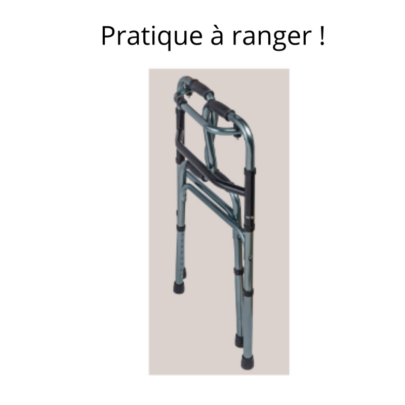 Opvouwbare rollator met 4 handgrepen
