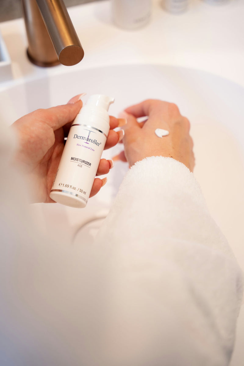 Hydraterende crème voor dermaroller met vitamine A, C en E.
