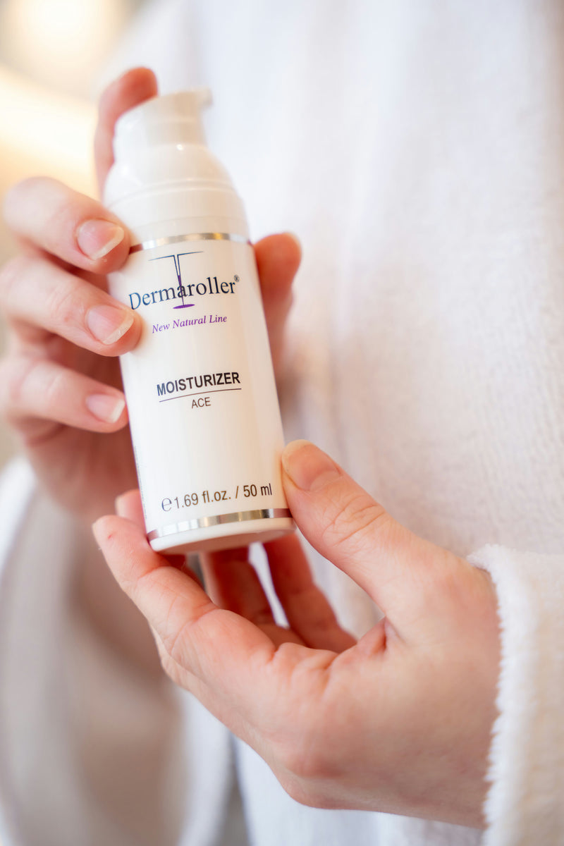 Hydraterende crème voor dermaroller met vitamine A, C en E.