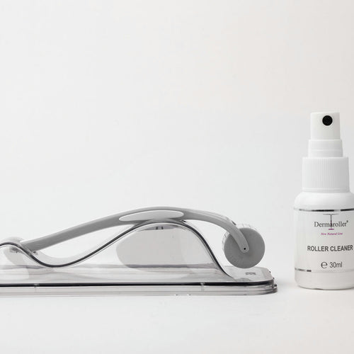 Dermaroller microneedling professionnel 9 rangées d’aiguilles avec profondeur de 1.5 mm