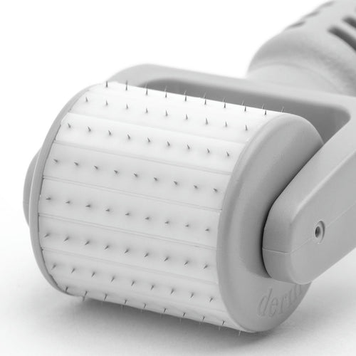 Dermaroller microneedling professionnel 9 rangées d’aiguilles avec profondeur de 1.5 mm