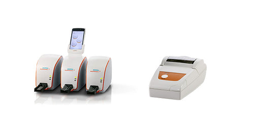 Atellica LumIQ-analysator, printer verkocht met het modulepakket en het scherm