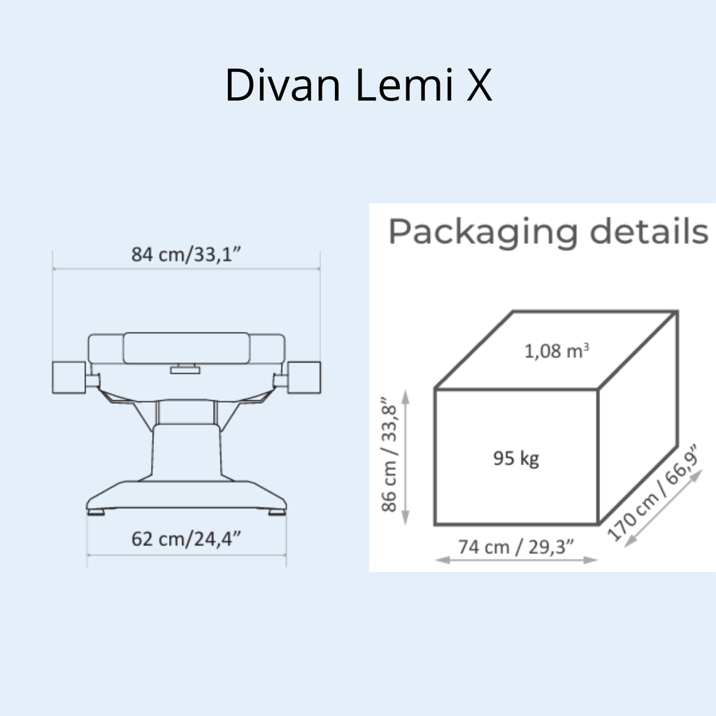 Divan d'examen électrique 4 moteurs LEMI X