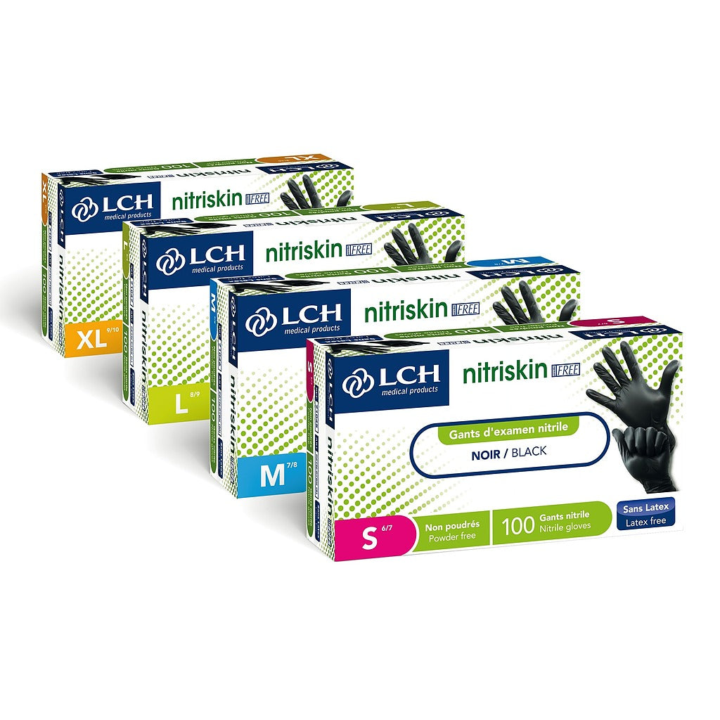 Nitriskin Free poedervrije nitrilhandschoenen - Zwart