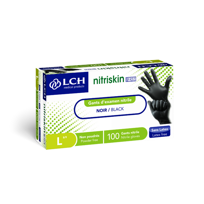 Nitriskin Free poedervrije nitrilhandschoenen - Zwart