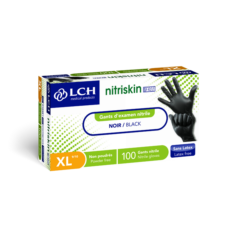 Nitriskin Free poedervrije nitrilhandschoenen - Zwart
