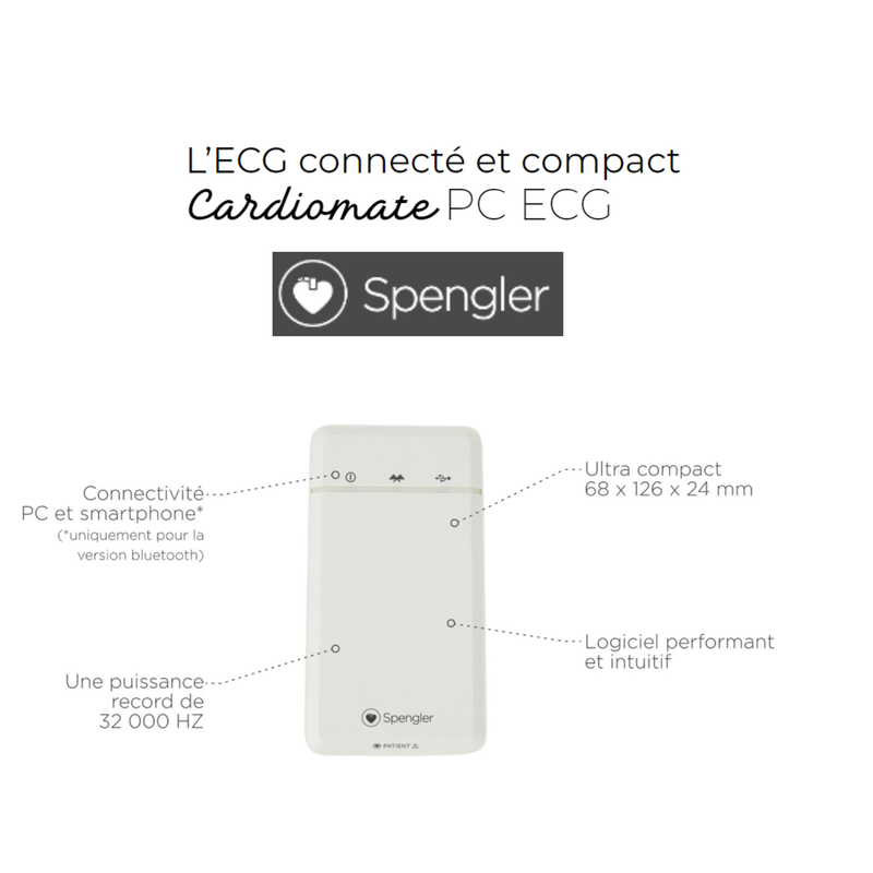 PC-ECG Cardiomate USB Spengler - Version USB